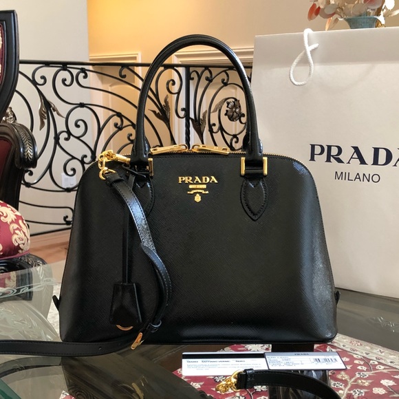 Prada Handbags - Authentic Prada patent leather black handbag